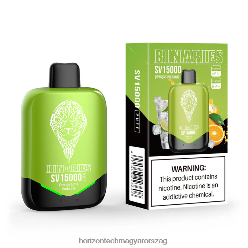 H66ZJJ91 narancs lime szóda HorizonTech Binaries Cabin eldobható sv - Horizontech Magyarország