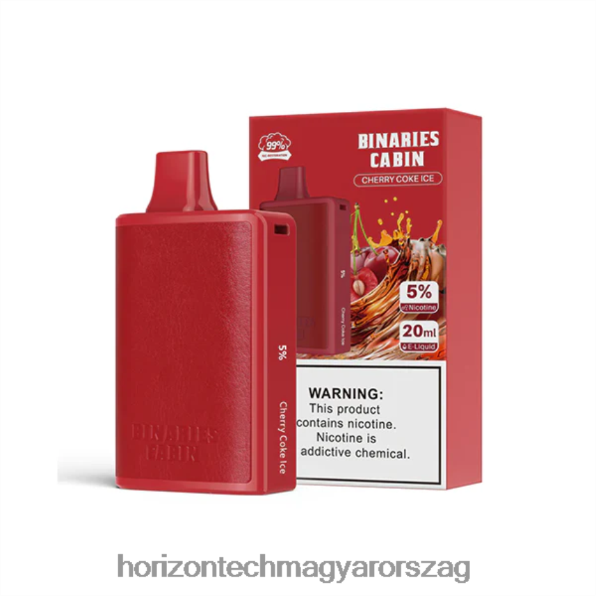 H66ZJJ54 cseresznye kóla jég HorizonTech Binaries Cabin eldobható 20 ml - Horizontech Vape Kit