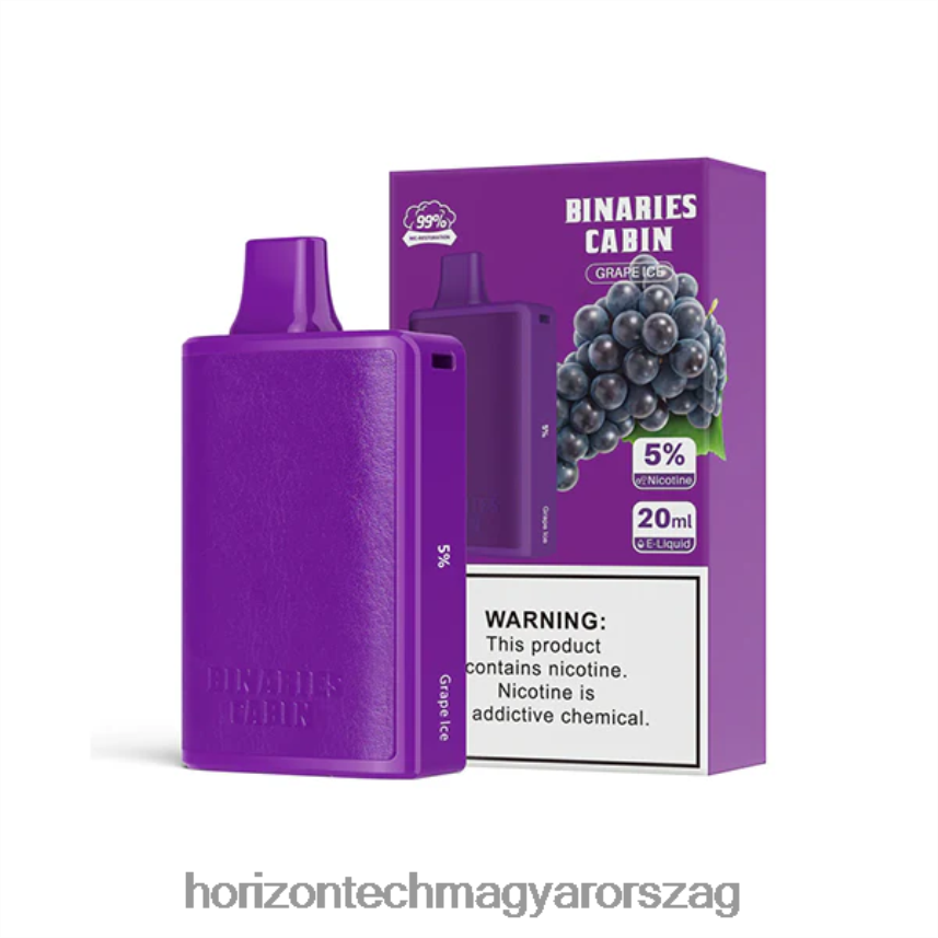 H66ZJJ55 szőlőjég HorizonTech Binaries Cabin eldobható 20 ml - Horizontech Disposable Vape