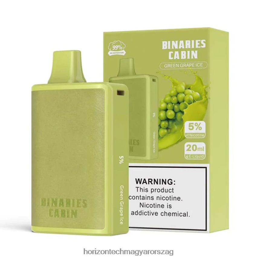 H66ZJJ57 zöld szőlő jég HorizonTech Binaries Cabin eldobható 20 ml - Horizon Tech Company