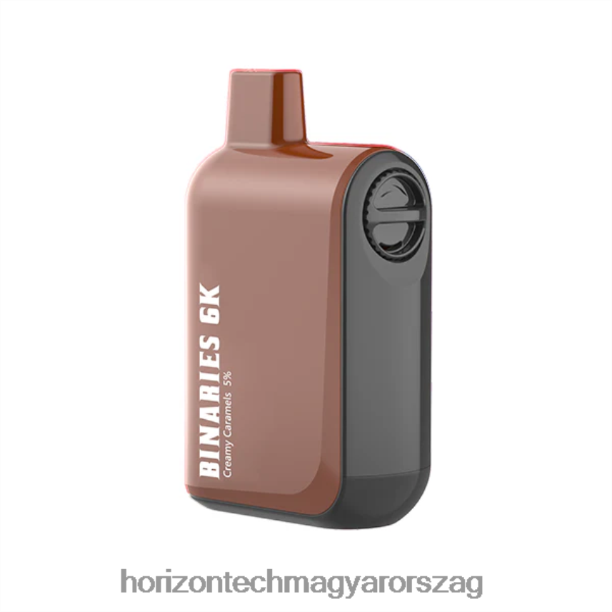 H66ZJJ37 krémes karamell HorizonTech Binaries Cabin eldobható 15 ml - Horizon Tech Company