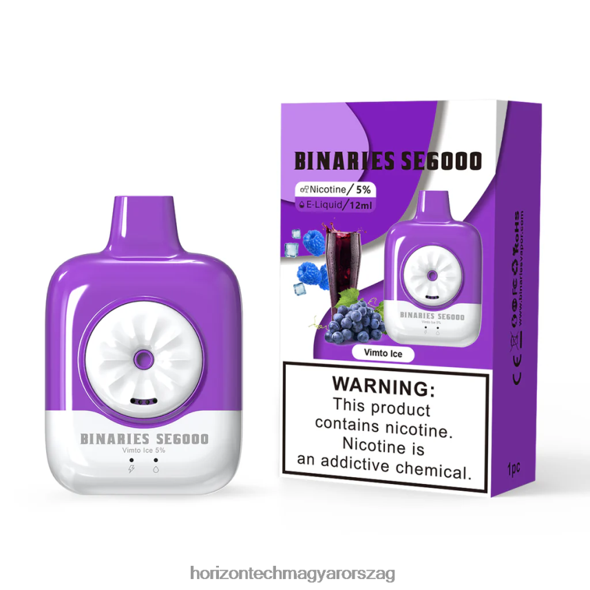 H66ZJJ154 vimto jég HorizonTech Binaries Cabin eldobható se 12ml - Horizontech Vape Kit