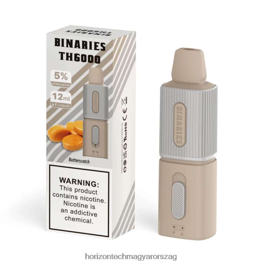 H66ZJJ103 tejkaramella HorizonTech Binaries Cabin th6000 eldobható 12ml - Horizontech Vape Magyarország