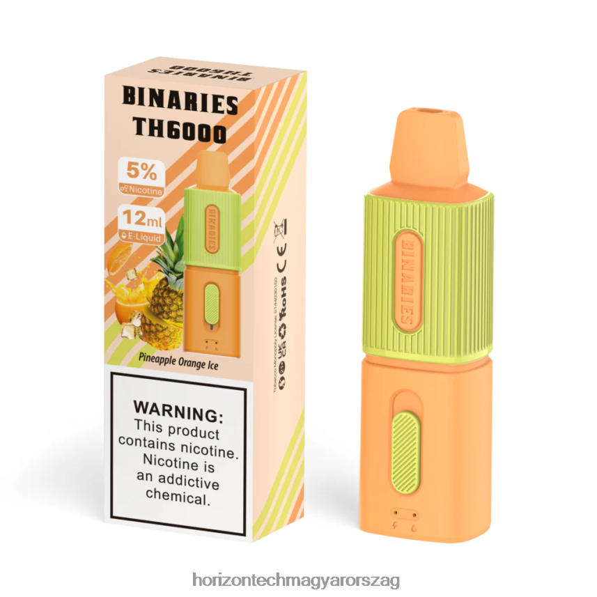H66ZJJ109 ananász narancs jég HorizonTech Binaries Cabin th6000 eldobható 12ml - Horizon Tech Coils