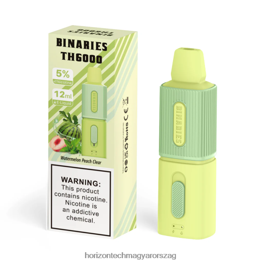 H66ZJJ118 görögdinnye barack tiszta HorizonTech Binaries Cabin th6000 eldobható 12ml - Horizon Tech Vape Coils