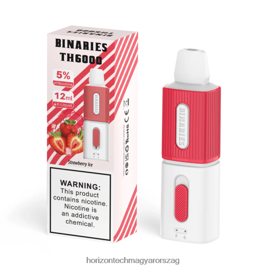 H66ZJJ4 eper jég HorizonTech Binaries Cabin th6000 eldobható 12ml - Horizontech Vape Kit