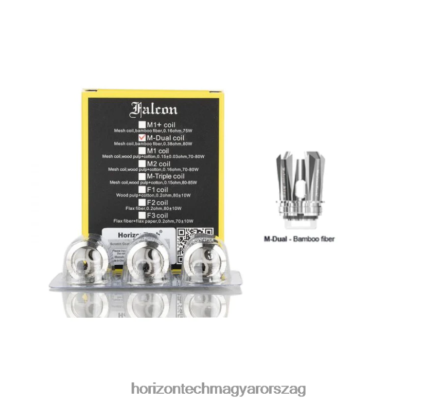 H66ZJJ165 m-kéthálós tekercs 0,38 ohm HorizonTech Falcon tekercsek (3 db) - Horizontech Disposable Vape