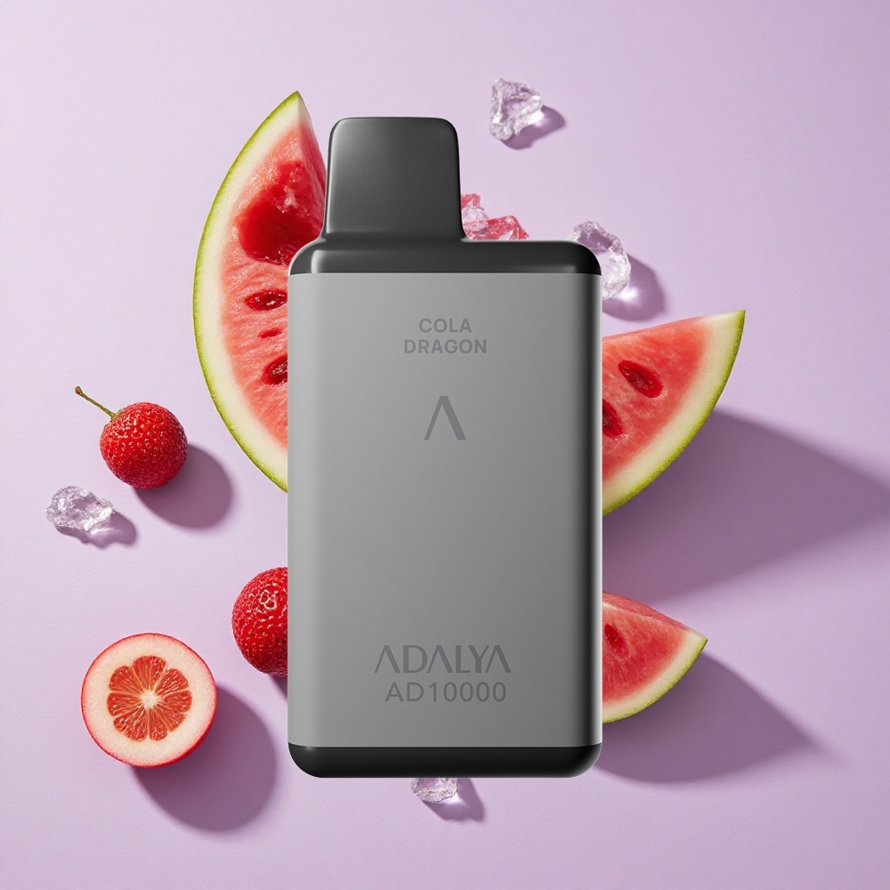 Görögdinnye jég Adalya AD 10000 Puffs eldobható e-cigaretta 14 ml e-liquid és 650 mAh akkumulátor
