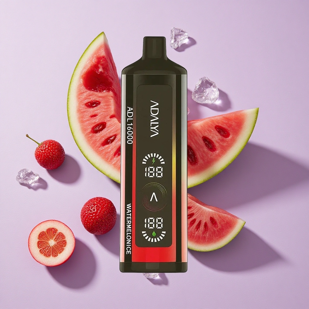 Görögdinnye Jég Adalya ADL 16000 PRO Puffs Eldobható E-cigaretta 25ml e-liquid és 1000 mAh akkumulátor