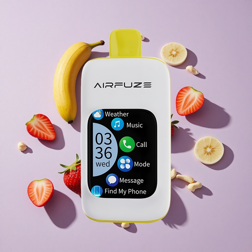 Eper-Banán AirFuze Smart 30000 Puffs Disposable Pod 900mAh Akkumulátor, Type-C Töltőcsatlakozó