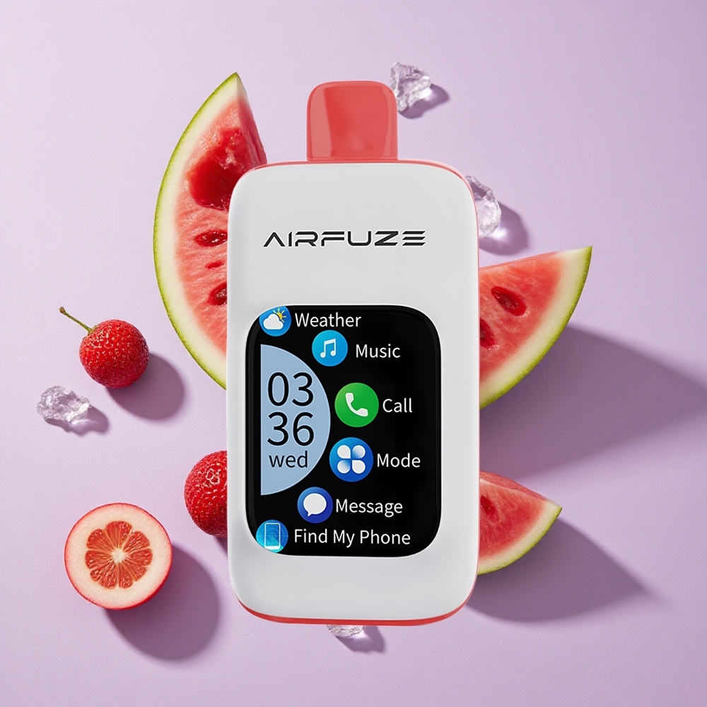 Görögdinnye Jég AirFuze Smart 30000 Puffs Eldobható Pod "Kijelző: 2,01 TFT érintőképernyő" "Töltés: Type-C"