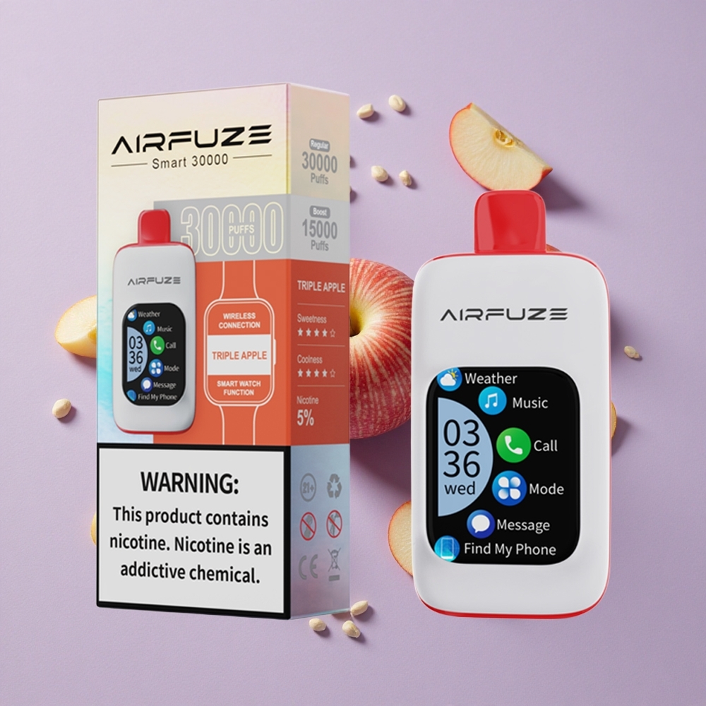 Hármas Alma AirFuze Smart 30000 Fuvar Eldobható E-cigaretta 900mAh Akkumulátor, 5%-os Nikotinerősség
