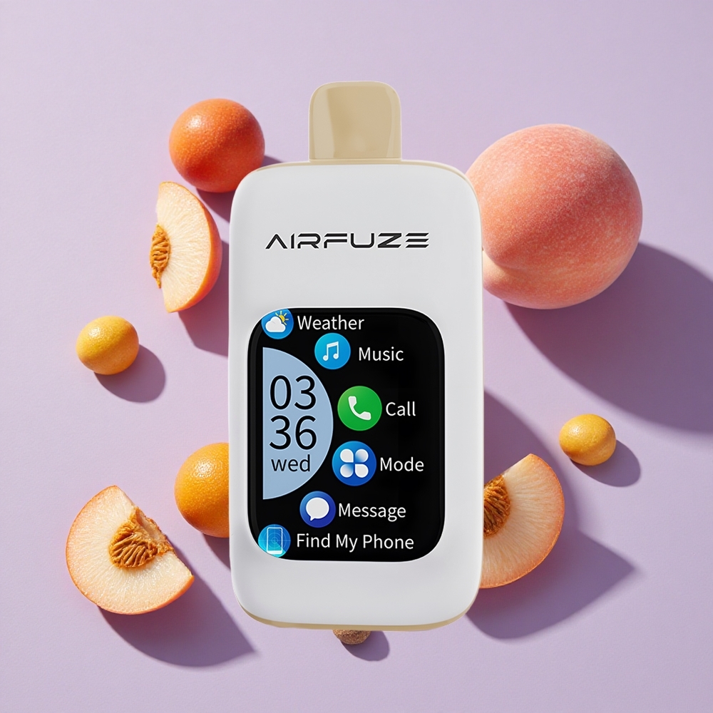 Juicy Peach (Lédús Őszibarack) AirFuze Smart 30000 Puffs (30000 Puffs) Disposable Vape, 5% Nikotin, 900mAh Akkumulátor