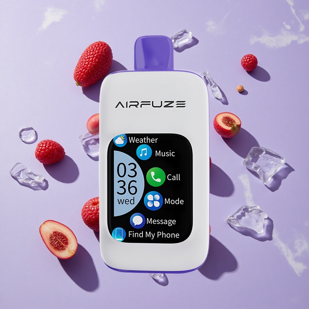 Kék Málna Jég AirFuze Smart 30000 Fuvolás Eldobható Pod (Méret: 50x25x104,9mm, Nikotin Erősség: 5%)