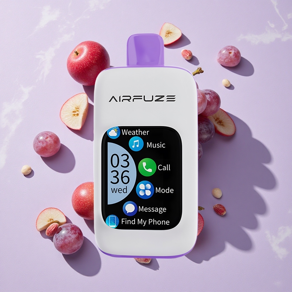 Szőlő Roppanás AirFuze Smart 30000 Puffs eldobható e-cigaretta, 900mAh akkumulátor, 5%-os nikotinerősség