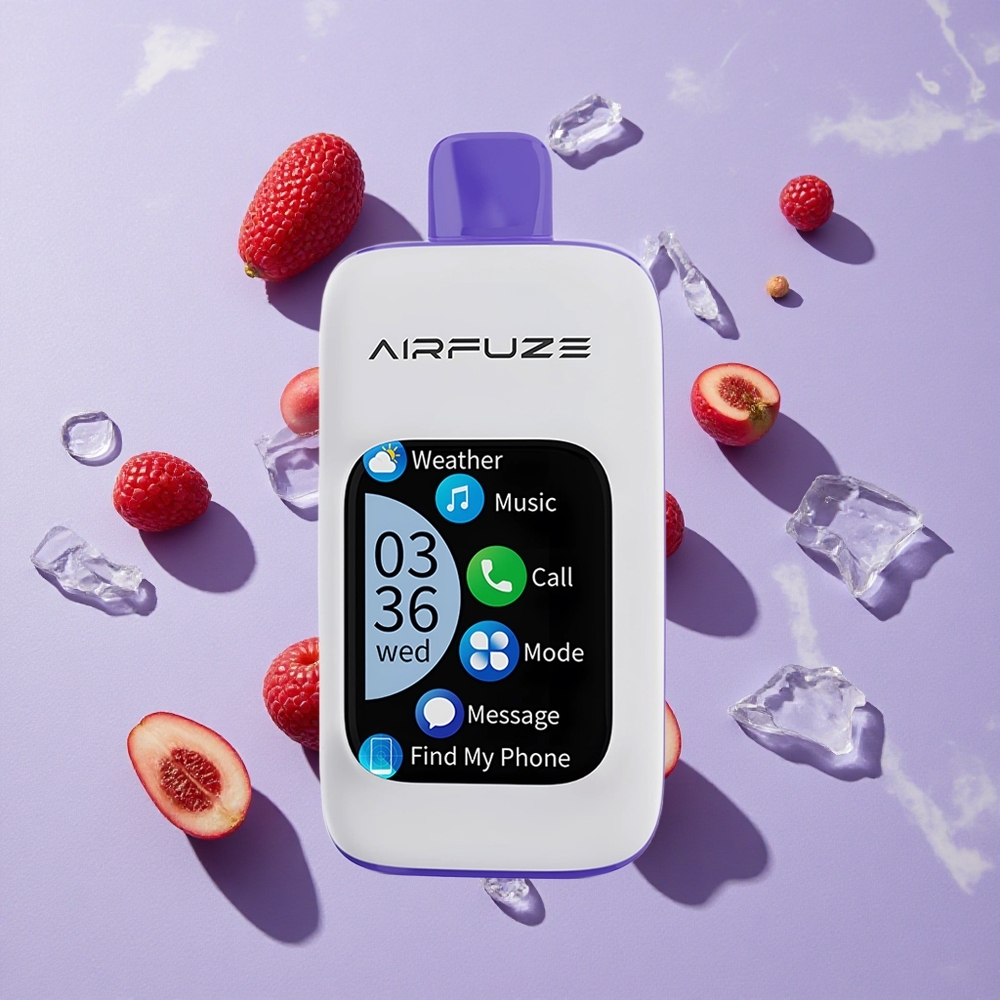 Kék Málna Jég AirFuze Smart Pro 40000 Puffs feltölthető akkumulátor és intelligens érintőképernyő