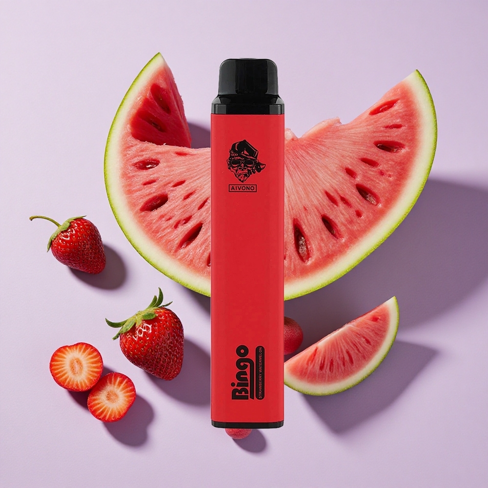 Eper görögdinnye Aivono Aim Bingo 4000 löket 10 mL e-liquid, 1000mAh tölthető akkumulátor