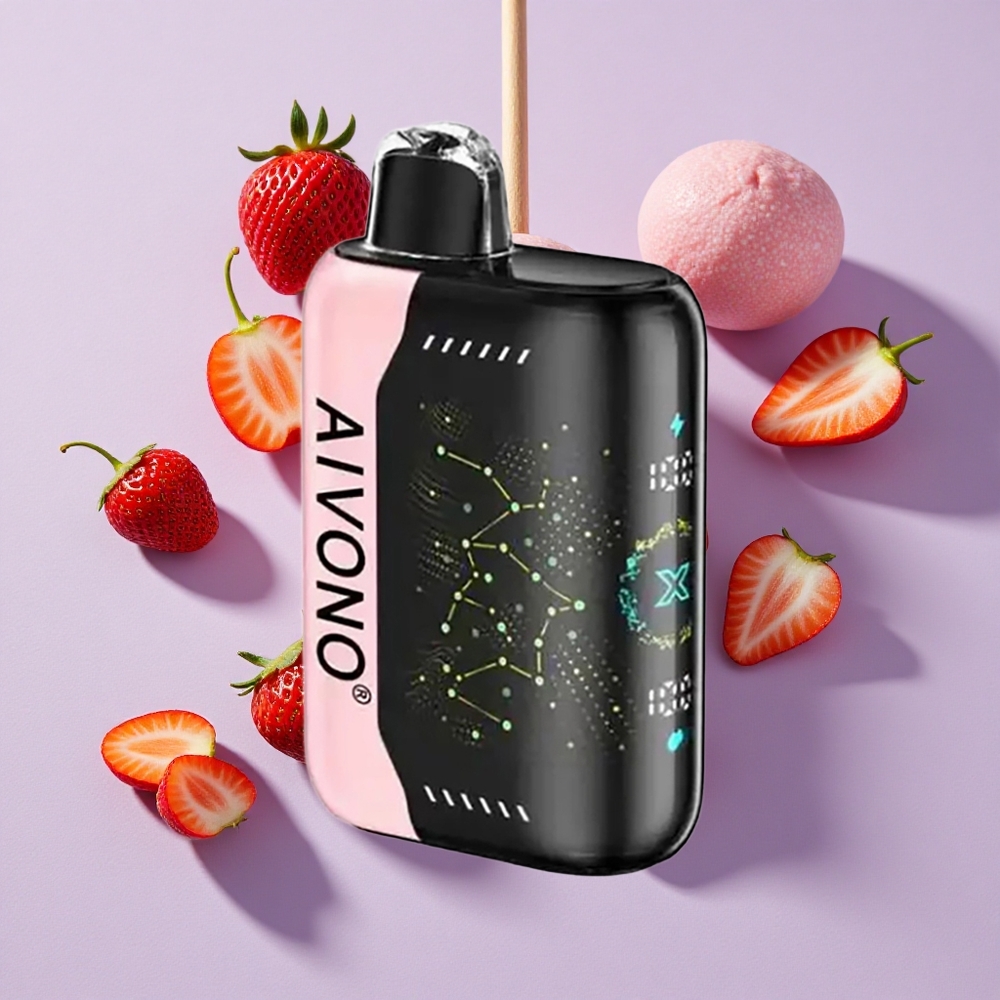Eper B Pop Aivono AIM BOOM 25000 Puffs 28ml E-Liquid Kapacitás 650mAh Akkumulátor
