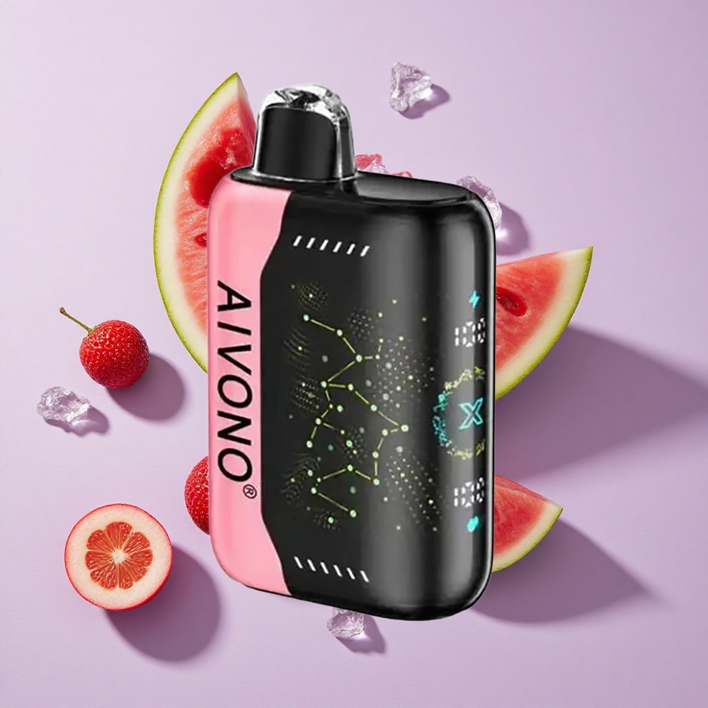 Görögdinnye Jég Aivono Aim Boom 25000 Puffs Elszívható E-Cigi 28ml E-Liquid Kapacitás 650mAh Akkumulátor