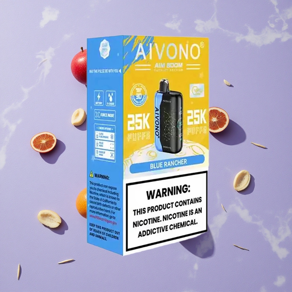 Kék Rancher Aivono Aim Boom 25000 Puffs 28ml E-Liquid Kapacitás 650mAh Akkumulátor