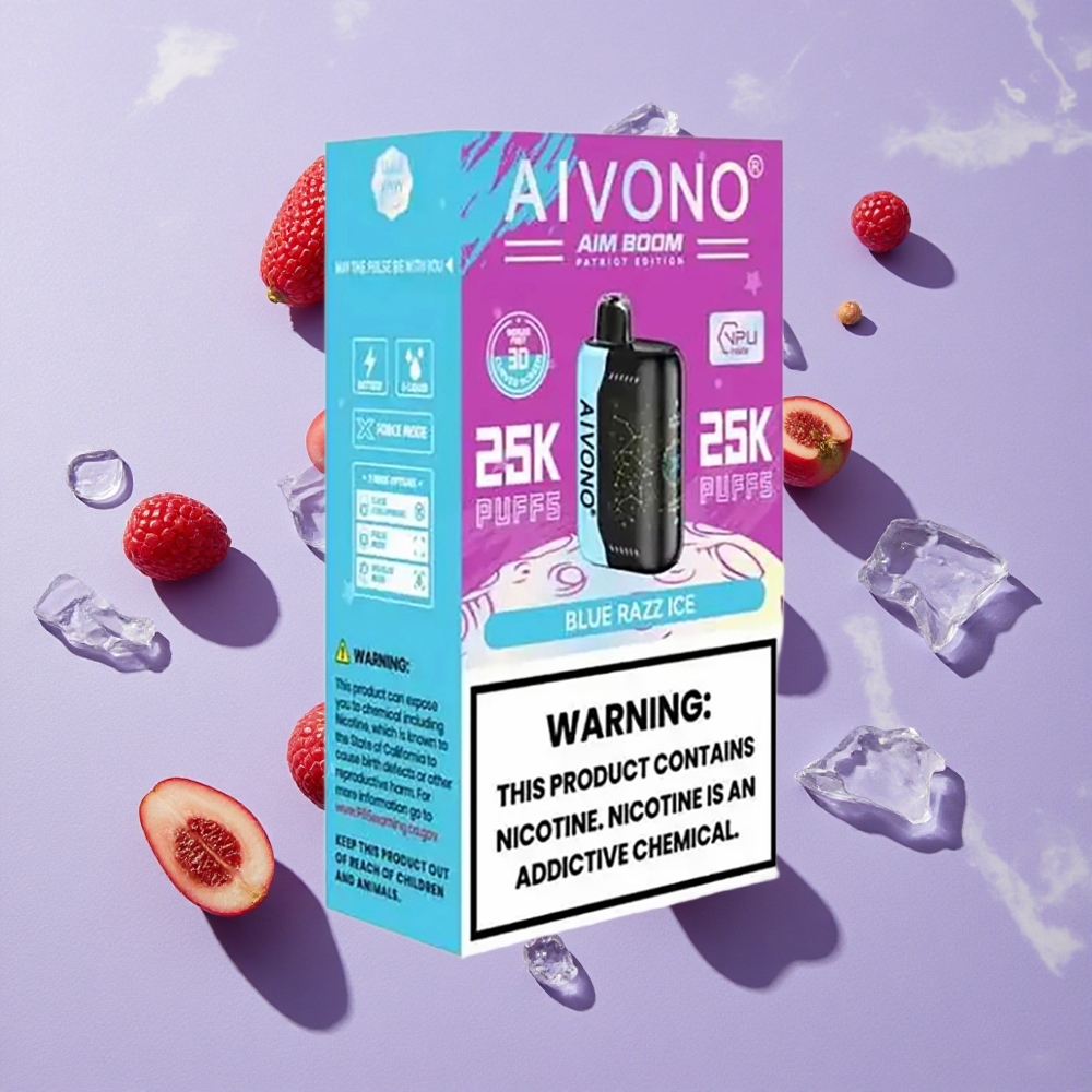 Kék Áfonya Jég Aivono Aim Boom 25000 Puffs 28ml E-Liquid Kapacitás 650mAh Akkumulátor