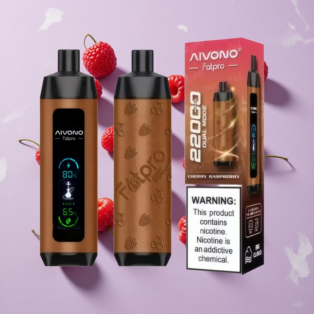 Cseresznye Málna Aivono Aim Fatpro 22000 Puffs Eldobható E-cigaretta 28ml E-liquid 600mAh Újratölthető