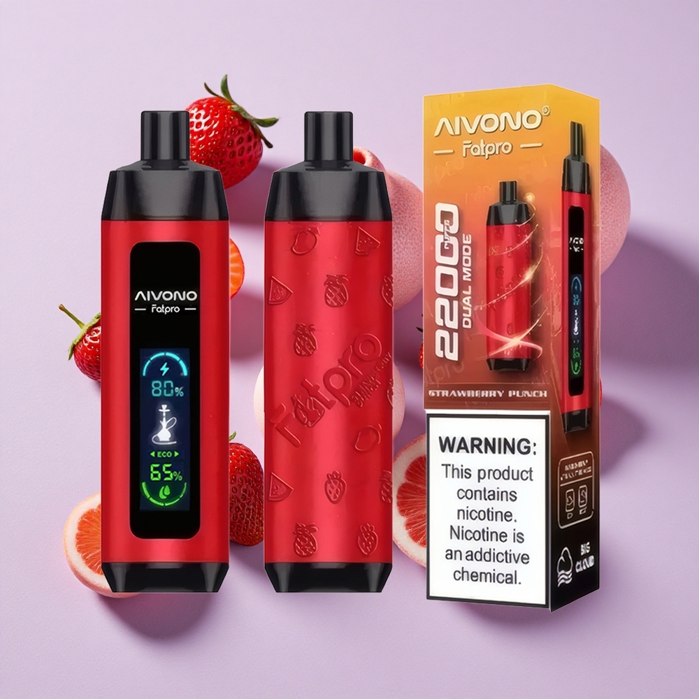 Eper Puncs Aivono Aim Fatpro 22000 Puffs Termékek 28ml E-liquid 600mah Tölt
