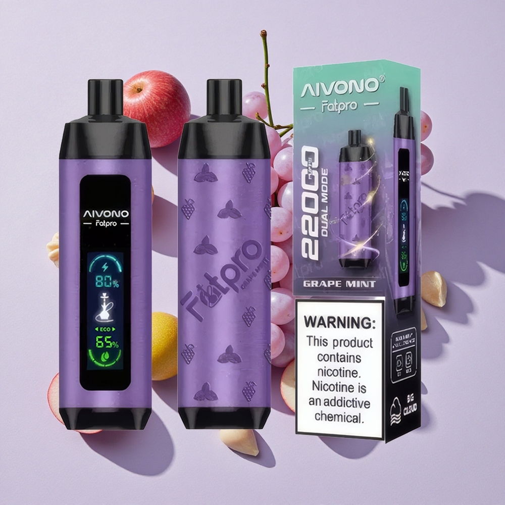 Szőlő Menta Aivono AIM FATPRO 22000 Puffs eldobható e-cigaretta 28ml E-liquide 600mAh tölthető