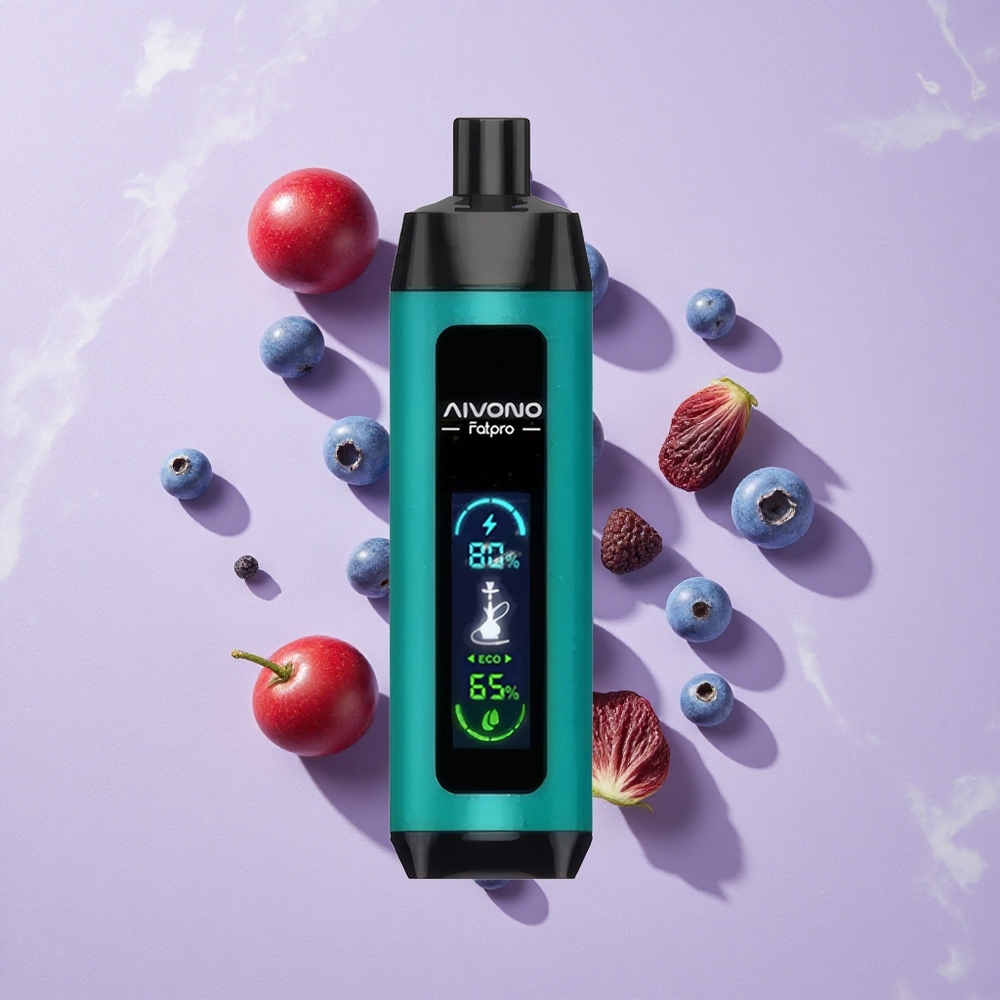 Áfonya Aivono Aim Fatpro 22000 Puffs Eldobható E-cigaretta 28ml E-liquid és 600mAh Felhasználható