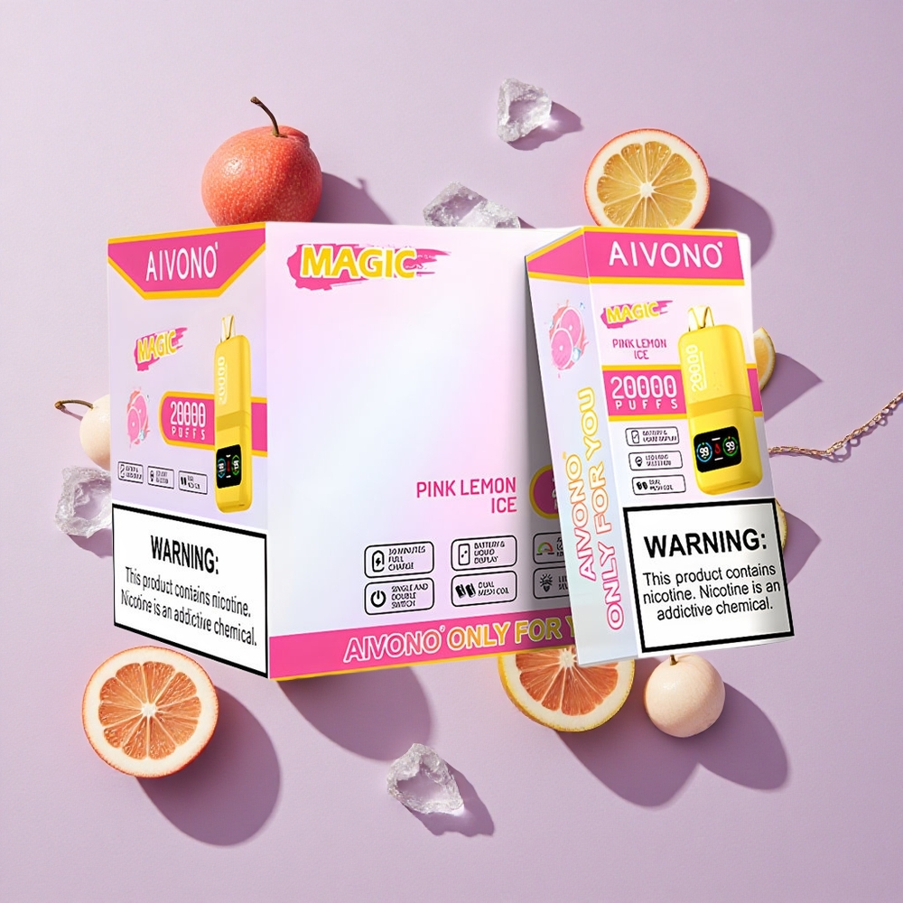 Rózsaszón citromjég Aivono Aim Magic 20000 Puffs eldobható e-cigaretta 26ml E-liquid és 600mAh Akku