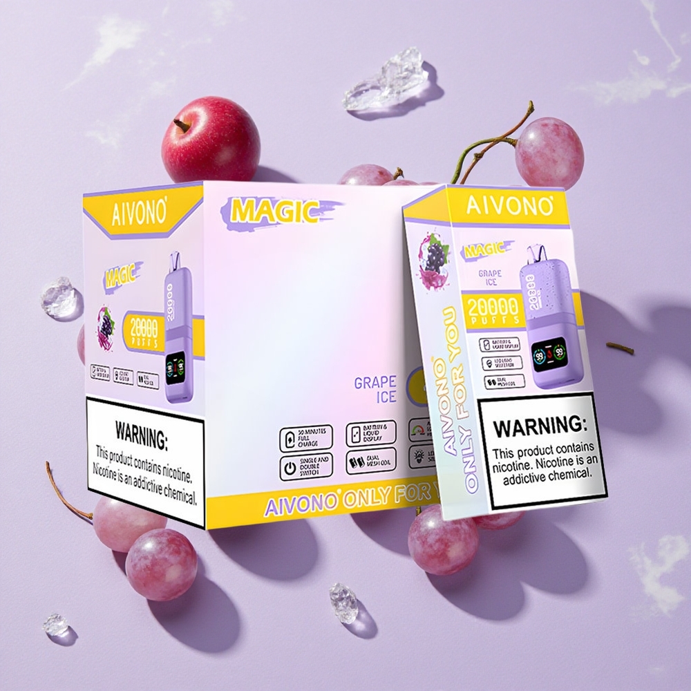 Szőlő Jég Aivono Aim Magic 20000 Puffs eldobható e-cigaretta 26ml E-liquid 600mAh Akkumulátor