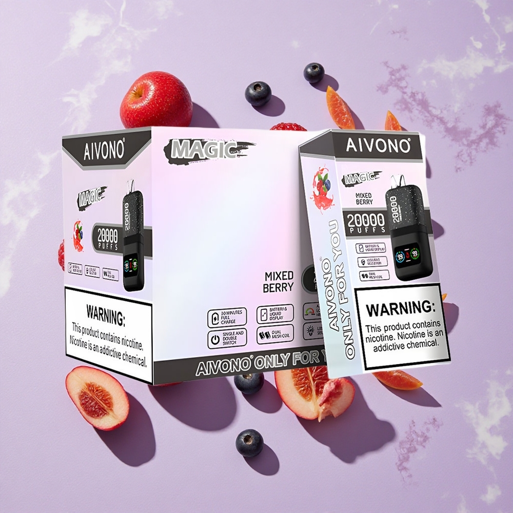 Vegyesbogyós Aivono Aim Magic 20000 Puffs eldobható e-cigaretta 26ml E-liquid és 600mAh Battery