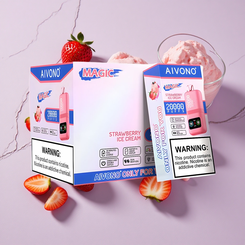 eperkrém Aivono Aim Magic 20000 Puffs eldobható e-cigaretta 0% 2% 3% 5% Nikotin 26ml E-liquid