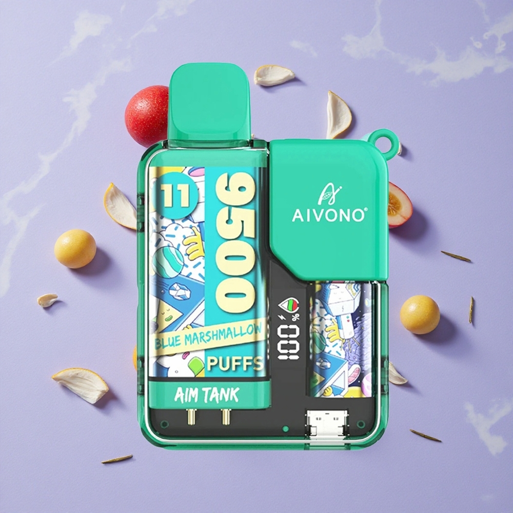 Kék Mályva Aivono Aim-Tank 9500 Puffs Eldobható E-cigaretta 18ml E-liquid Kapacitás 650mAh Akkumulátor