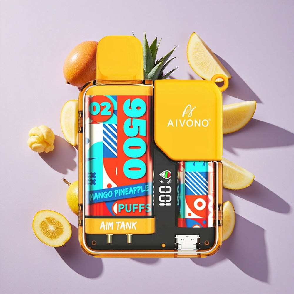 Mangó Ananász Aivono Aim-Tank 9500 Puffs Eldobható E-cigaretta 18ml E-liquid Kapacitás 650mAh Akkumulátor