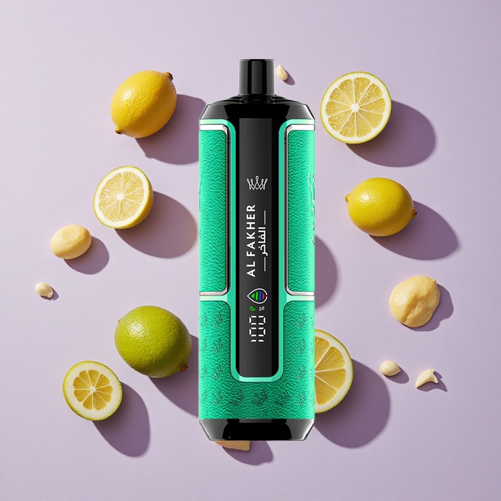 Citrom-Lime Al Fakher Crown Bar 15K Hypermax Eldobható E-cigaretta Készlet 22ml E-liquiddel, 15 000 Puffstel