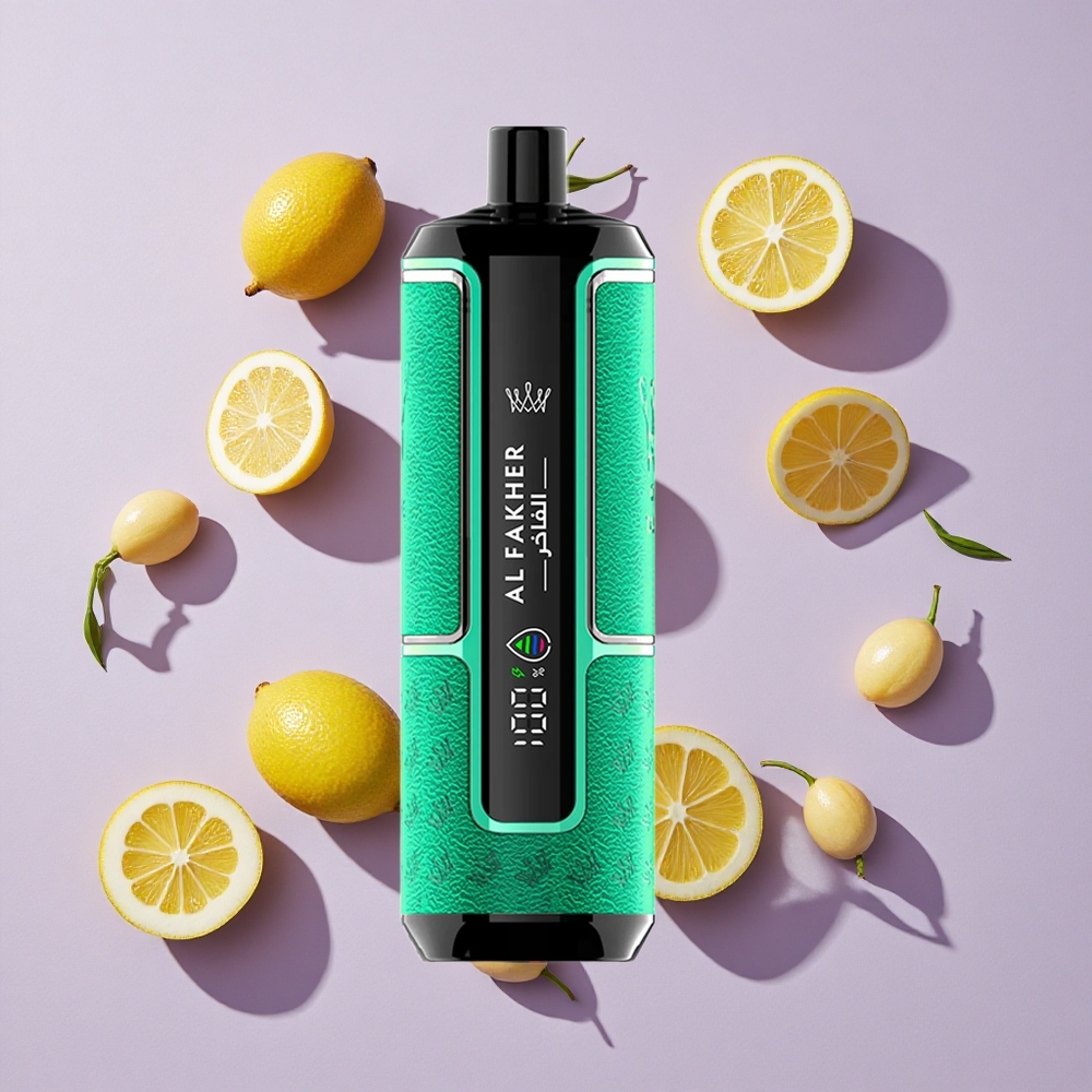 Citrom Menta Al Fakher Crown Bar 15K Hypermax Eldobható E-cigaretta Készlet 15 000 Elszenvedés, 22ml E-likvid, 600mAh Akkumulátor