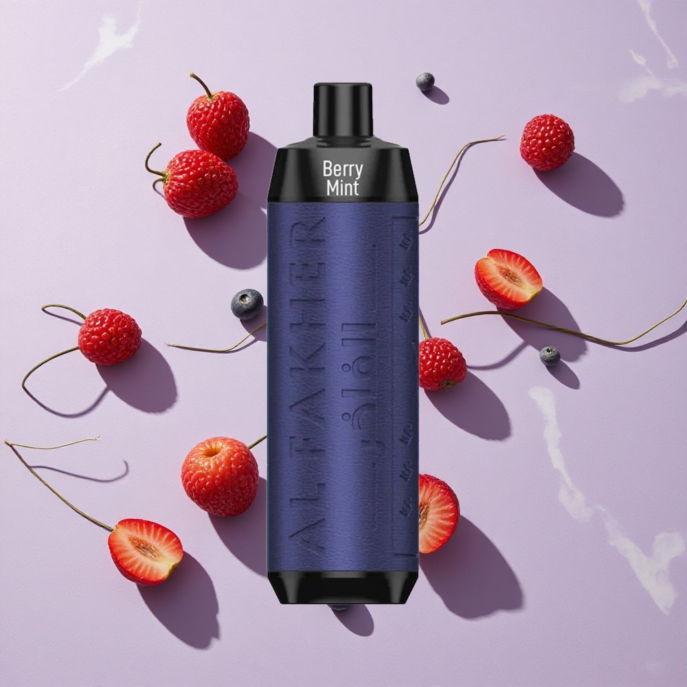 Bogyós Menta Al Fakher Crown Bar 8000 Crystal Eldobható E-cigaretta 8000 Puffs 18ml e-Liquid Kapacitás és 600mah Akkumulátor