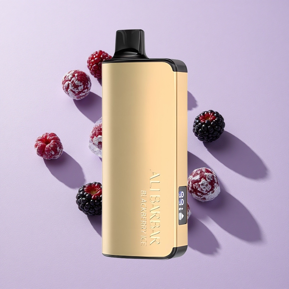 Feketeáfonya Jég Alibarbar Ingot 9000 Puffs Eldobható Vape 22ml E-likvid kapacitás 2350mAh Akkumulátor kapacitás