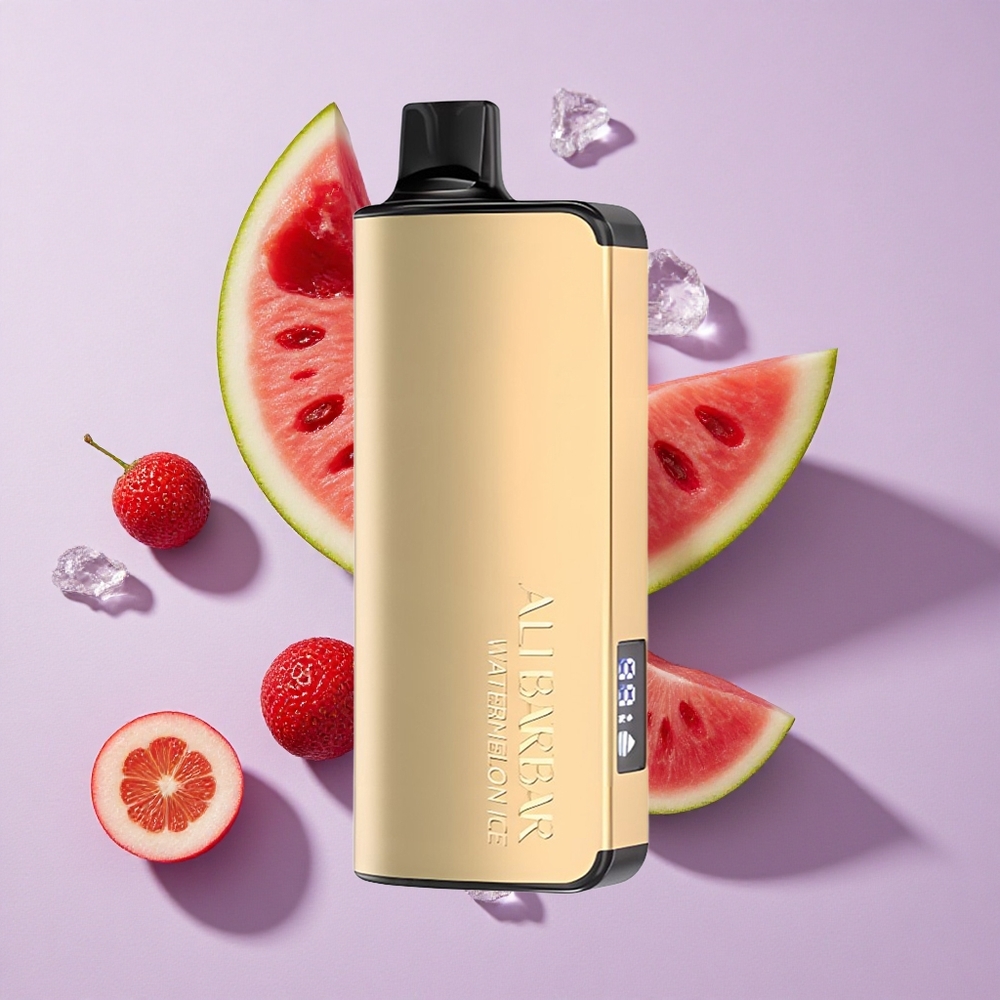Görögdinnye Jég Alibarbar Ingot 9000 Puffs Eldobható E-cigaretta 22ml E-liquid kapacitás 2350mAh Akkumulátor kapacitás