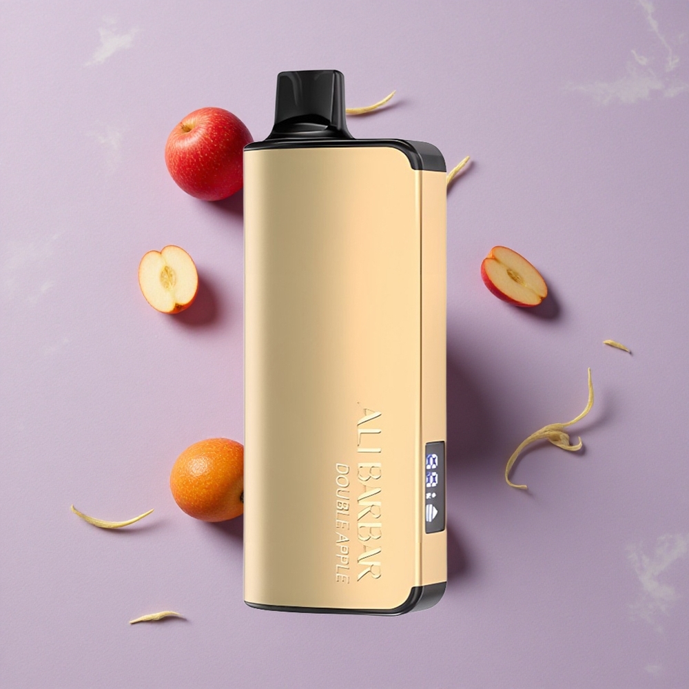 Kettős Alma Alibarbar Ingot 9000 Puffs Eldobható E-cigaretta 22ml E-liquid kapacitás és 2350mah Akkumulátor Kapacitás