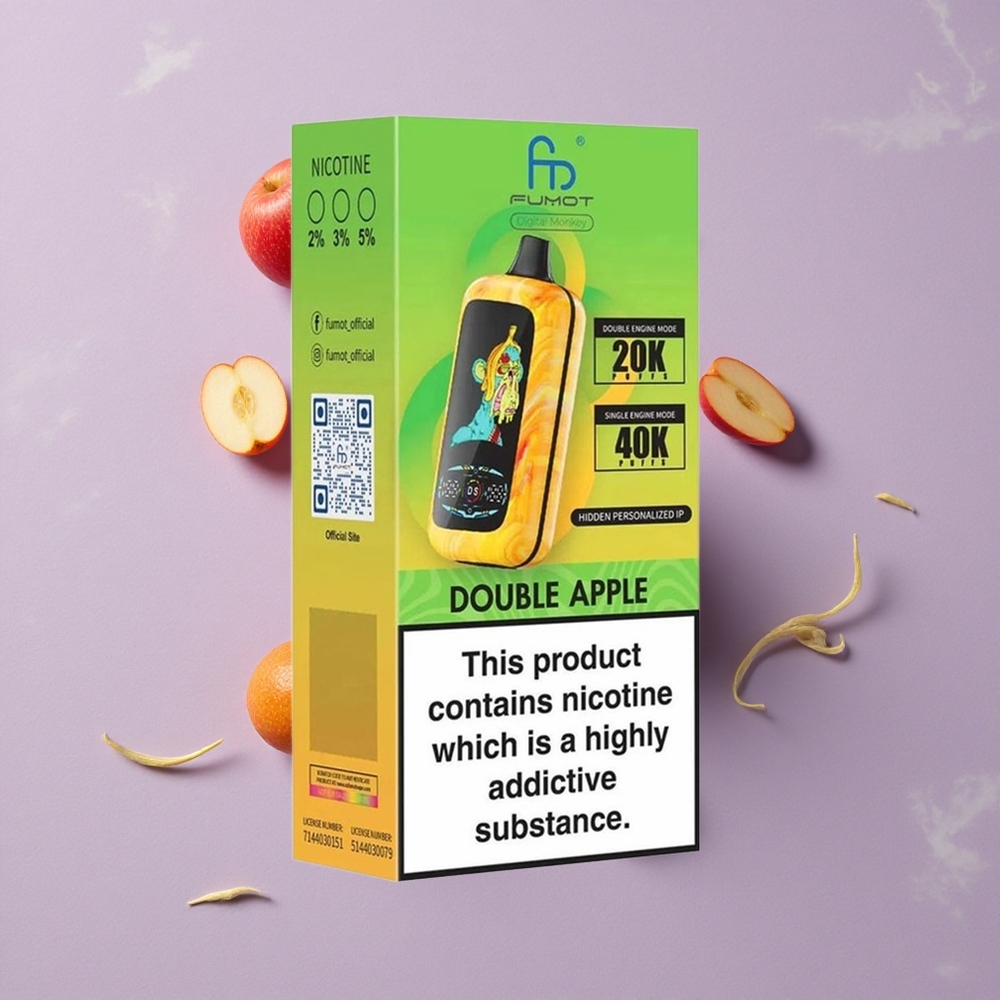 Kettős Alma Fumot Digital Monkey 40000 Böf 850 MAH Akkumulátor Dual Mesh Coil