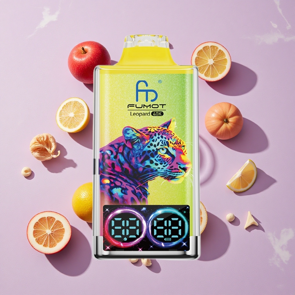 Rózsa Limonád Fumot Leopard 40K Puffs Eldobható E-cigaretta 700mAh Akkumulátor és Digitális Cső Olaj Teljesítmény Kijelző