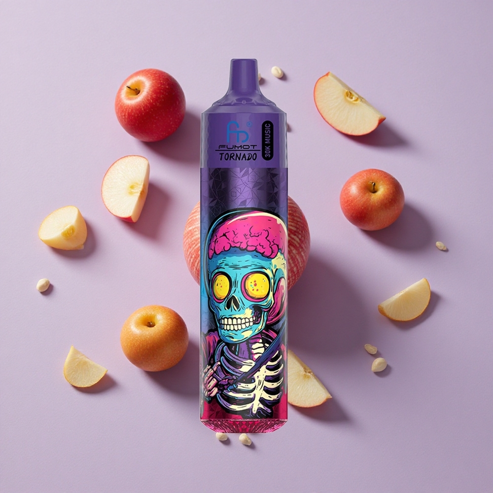 Hármas Alma Fumot Randm Tornado 30000 Puffs eldobható e-cigaretta, 30 000 slukk, 30 ml előre töltött e-liquid