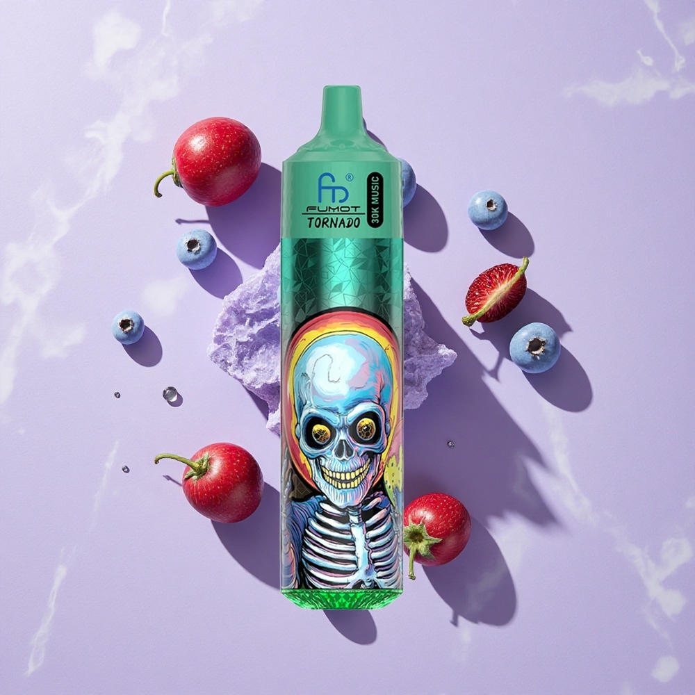 Áfonya Jég Fumot RandM Tornado 30000 Puffs, 30ML előre feltöltött e-liquid, 600mAh feltölthető elem