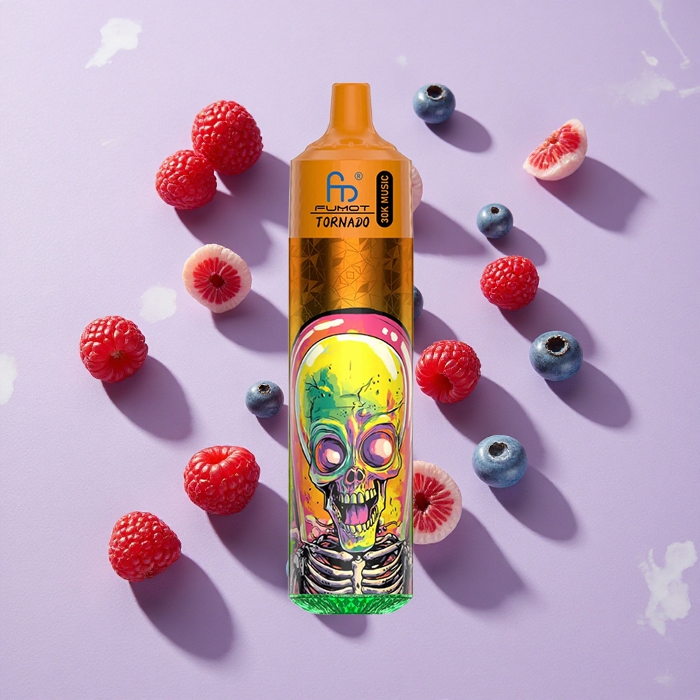 Áfonya Málna Fumot RandM Tornado 30000 Puffos, 30mL előre feltöltött e-liquid, 600mAh tölthető akkumulátor