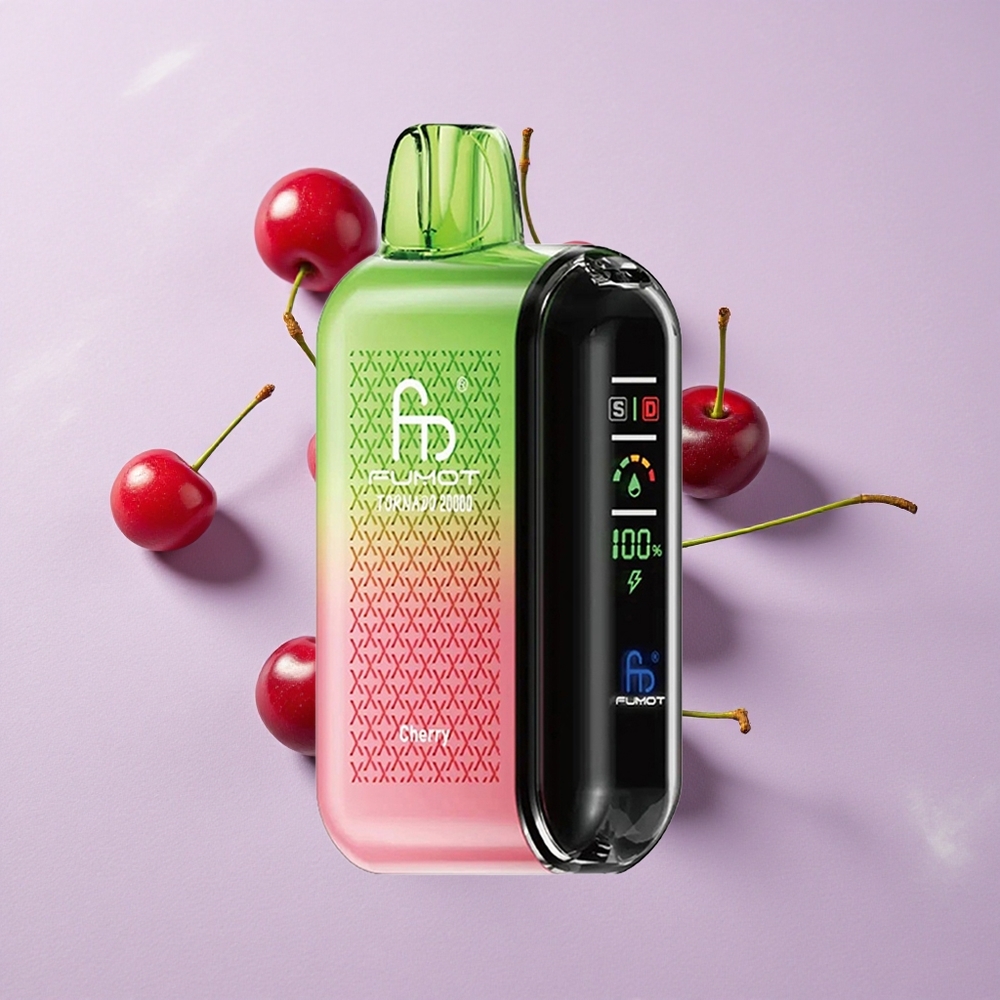 Cseresznye Fumot Tornado 20000 Puffs 20ml E-liquid Kapacitás 850mAh Tölthető Akkumulátor