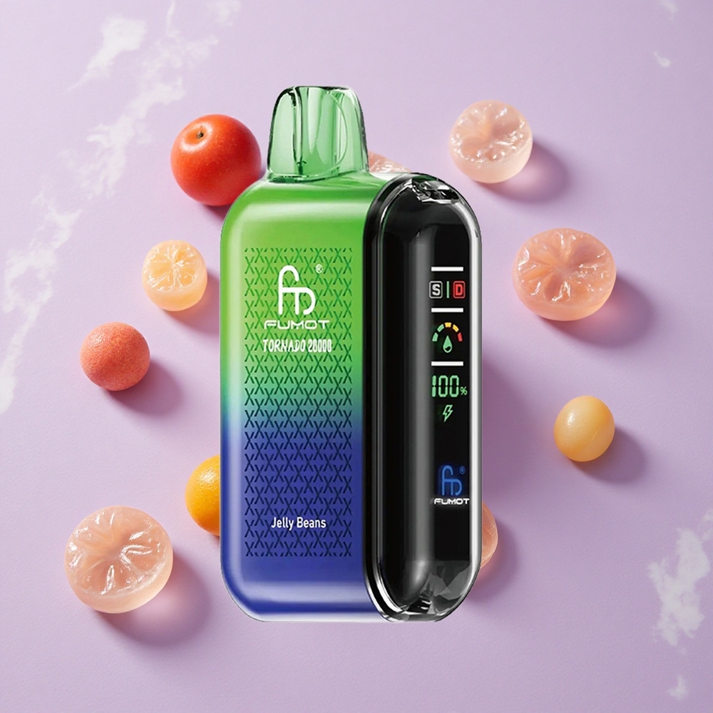 Jelly Babok Fumot Tornado 20000 Puffs 20ml E-liquid Kapacitás Dual Mesh Coil