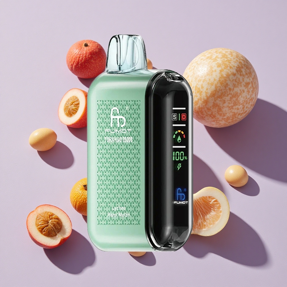 Lychee Kínai Dinnye Fumot Tornado 20000 Puffs Smart Display Airflow Control