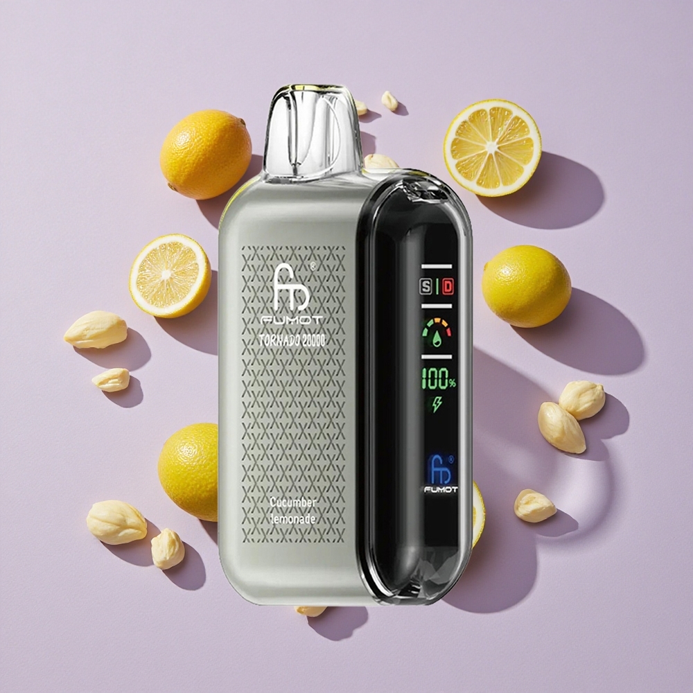 Uborkás Limonádé Fumot Tornado 20000 Puffs Dual Mesh Coil és 850mAh Újratölthető Akkumulátor